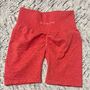 NVGTN Scrunch Seamless Shorts in Candy Apple